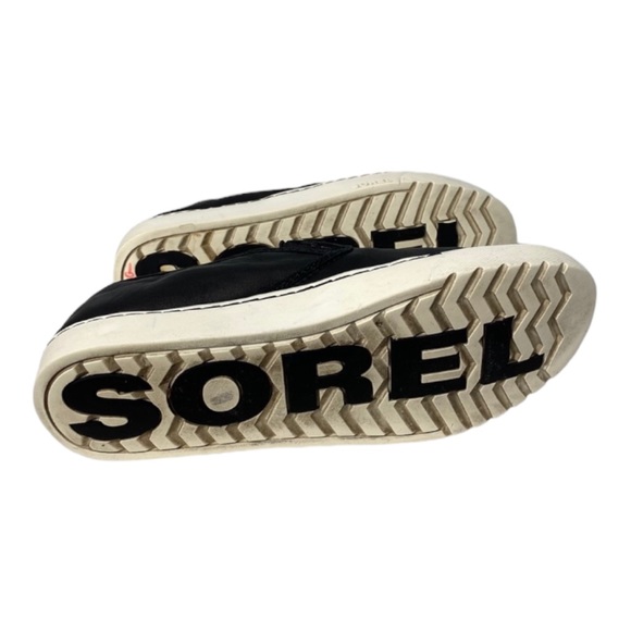 Sorel Campsneak Black Leather Casual Sneakers Slip-on Shoes 8 - Picture 7 of 9